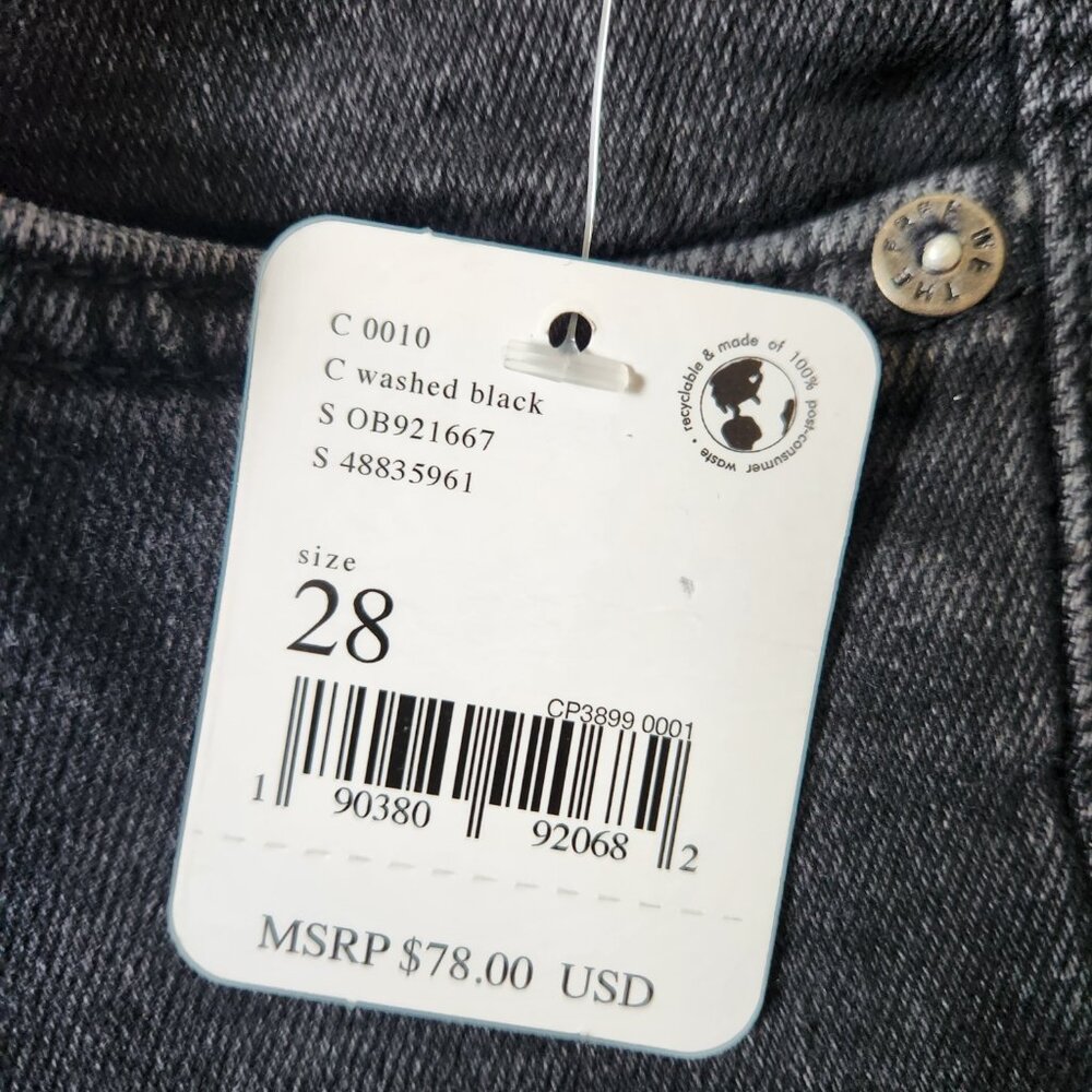 Free People Raw High-Rise Jegging Washed Black Size 28 NWT - Picture 3 of 9